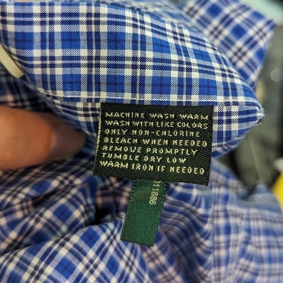 Lauren Ralph Lauren Men's Classic Fit Non Iron Button Down Sz 16.5 Neck - Picture 12 of 12